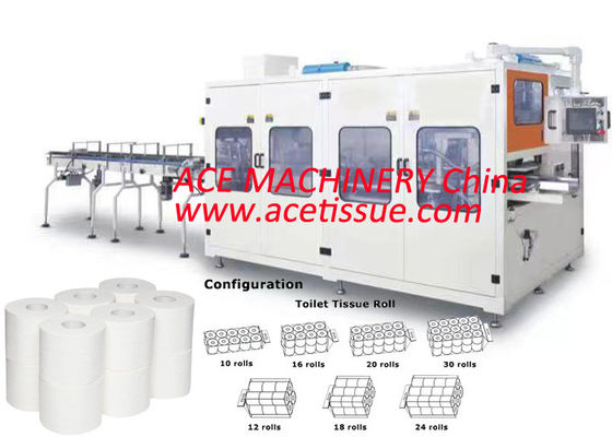 Labor-Saving Tissue Paper Packing Machine for Pre-made PE Bags or OPP Bags and Multiple Roll Paper Packaging