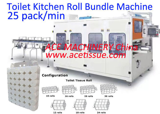 Tissue Paper Packing Machine Fully Automatic Packing Multi Toilet Roll Kitchen Towel Into A Pre Made PE Bag