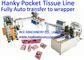 Paper Handkerchief 100 Bag/Min 200mm Pocket Tissue Machine